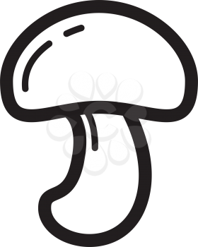 Simple thin line mushroom icon vector