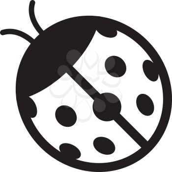Simple thin line ladybug icon vector