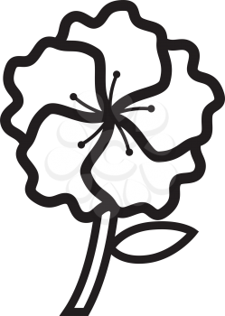 Simple thin line flower icon vector