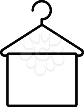 Simple thin line towel hanger icon vector