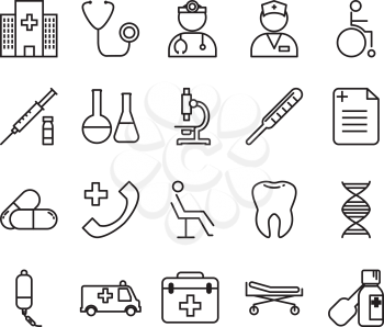 Collection ofmedical icon vector