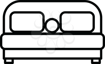Simple thin line sofa icon vector