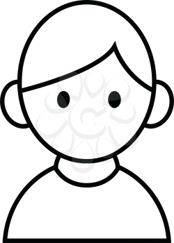 Simple thin line child icon vector