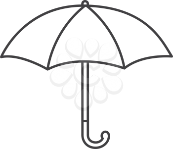 Simple thin line umbrella icon vector