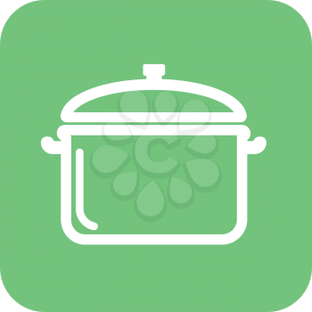 Simple thin line cooking pan icon vector