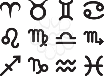 Collection of horoscope icon vector