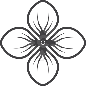 Simple thin line petals icon vector
