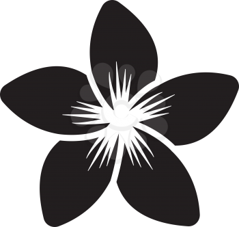 Simple flat black petals icon vector