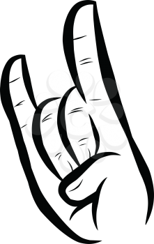 Simple thin line hand sign icon vector