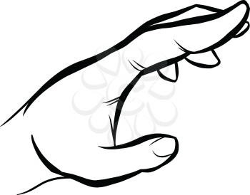 Simple thin line hand sign icon vector