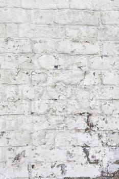 Grunge white background brick old texture wall