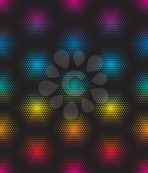 Vector colorful hexagon seamless texture