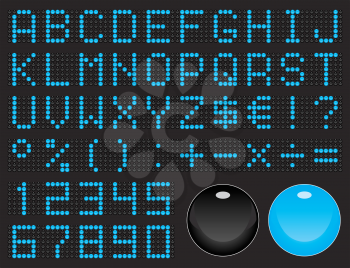 dot-matrix display font (50 characters)