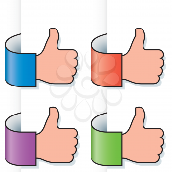 thumb up gesture - positive feedback or high recommended label