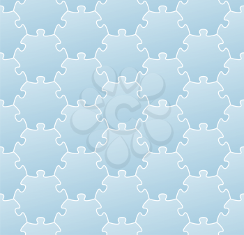 light blue jigsaw puzzle seamless background for web design