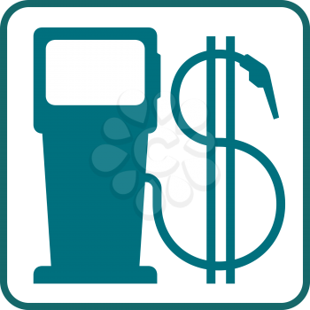 gas pump and dollar symbol