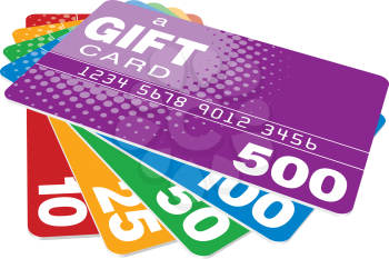 Color Gift Cards (vector format)