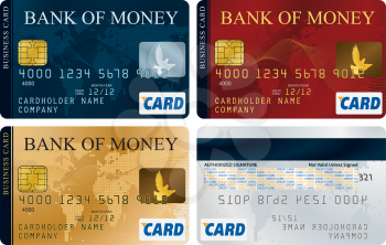 Credit Cards vector set