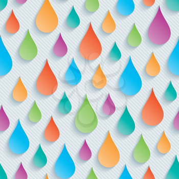 Colorful raindrops walpaper. 3d seamless background. Vector EPS10.