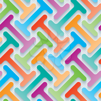 Multicolor wallpaper with cut out effect. 3d seamless background. Vector EPS10.