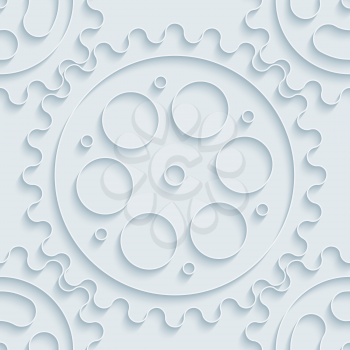 White paper with outline extrude effect. Abstract 3d seamless background. Halftone vector EPS10.