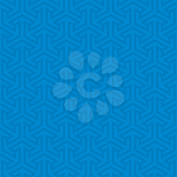 Blue Neutral Seamless Pattern for Modern Design in Flat Style. Tileable Geometric Vector Background.