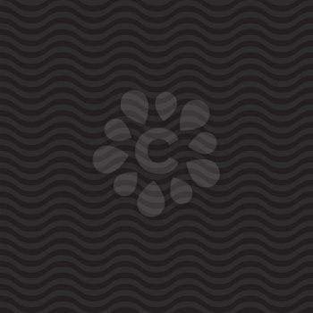 Wavy pattern. Black Neutral Seamless Pattern for Modern Design in Flat Style. Tileable Geometric Vector Background.