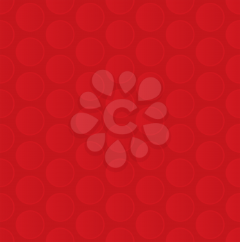 Bubble Wrap. Red Neutral Seamless Pattern for Modern Design in Flat Style. Tileable Geometric Vector Background.