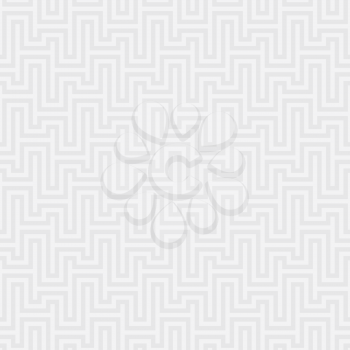White Waveform seamless pattern. Neutral tileable linear vector background.