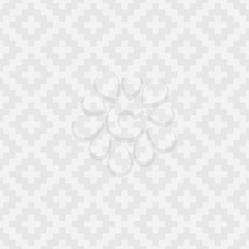 White Squares Pixel Art Pattern. Checked White Neutral Seamless Pattern for Modern Design in Flat Style. Tileable Geometric Vector Background.