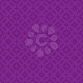 Purple Squares Pixel Art Pattern. Checked White Neutral Seamless Pattern for Modern Design in Flat Style. Tileable Geometric Vector Background.