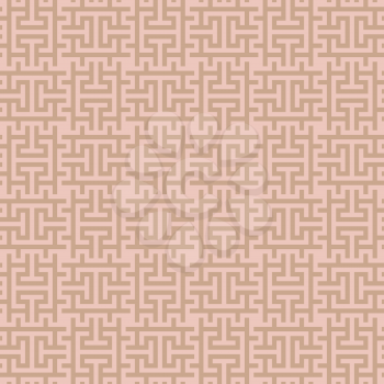 Beige Checked gray Neutral Seamless Pattern for Modern Design in Flat Style. Tileable Geometric Vector Background.