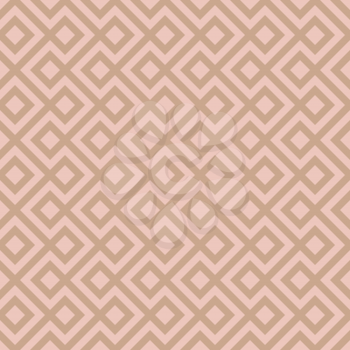 Beige Linear Weaved Seamless Pattern. Neutal tileable vector background.