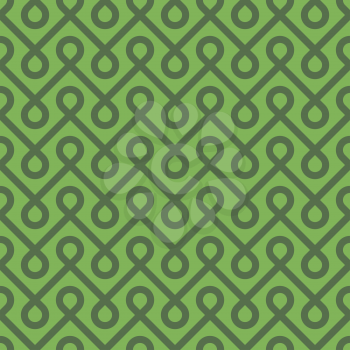 Greenery Linear Weaved Seamless Pattern. Neutal tileable vector background.