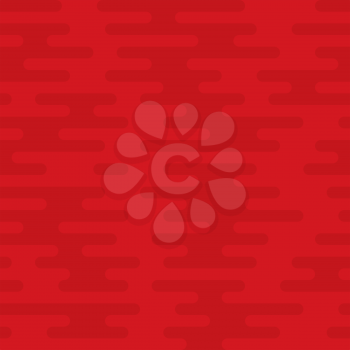 Ripple Irregular Rounded Lines Seamless Pattern. Red tileable vector background in flat style.