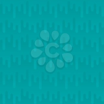 Waveform Irregular Rounded Lines Seamless Pattern. Turquoise tileable vector background in flat style.