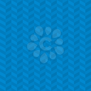 Blue Chevron Pattern. Neutral Seamless Herringbone Wallpaper Pattern for Modern Design in Flat Style. Tileable Geometric Tech Vector Background.