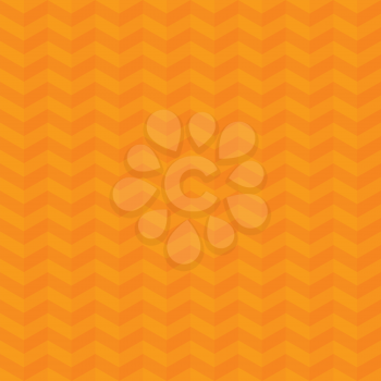 Orange Chevron Pattern. Neutral Seamless Herringbone Wallpaper Pattern for Modern Design in Flat Style. Tileable Geometric Tech Vector Background.