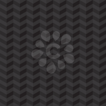 Dark Gray Chevron Pattern. Neutral Seamless Herringbone Wallpaper Pattern for Modern Design in Flat Style. Tileable Geometric Tech Vector Background.