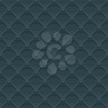 Dark gray seamless pattern. Retro armor ironwork plate texture. Abstract 3d tileable background. Vector EPS10.