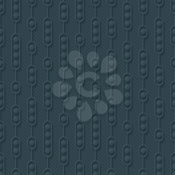 Dark gray seamless pattern. Abstract 3d tileable wallpaper background. Vector EPS10.