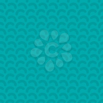 Rounded lines seamless vector pattern. Neutral seamless vector background in turquoise color.
