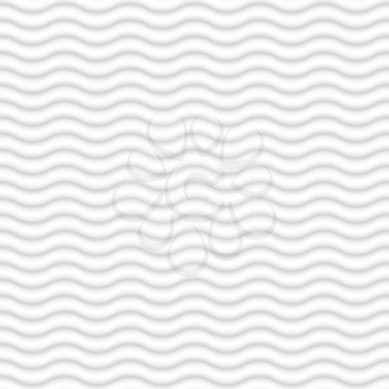 Wavy blured lines seamless white background. Light gray neutral seamless vector pattern for your design.