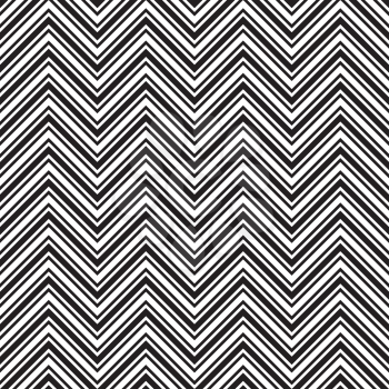 Monochrome Chevron Pattern. Black and white Seamless Herringbone Wallpaper Pattern. Tileable Geometric Technology Vector Background.