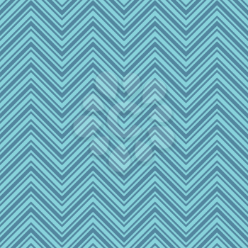 Blue Chevron Pattern. Seamless Herringbone Wallpaper Pattern. Tileable Geometric Technology Vector Background.