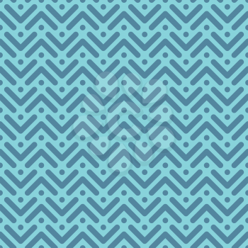 Herringbone seamless pattern in flat style. Tileable vector web background in blue color.
