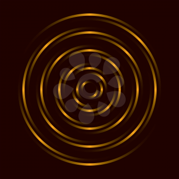 Golden spiral target vector design element.