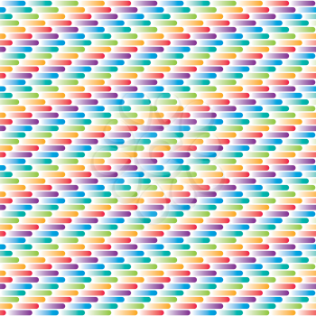 Multicolor strokes seamless pattern. Colorful herringbone tileable knitting vector background.