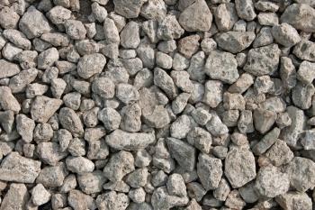 Many small grayish stones as a background
