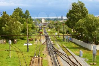 Infrastructure in industrial zone near the railroad station. Lviv, Ukraine